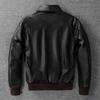 Flight Suit A2 Leather Jacket Men Genuine Cow Pilot Bomber Jackets Men's Cowhide Coat Spring Autumn