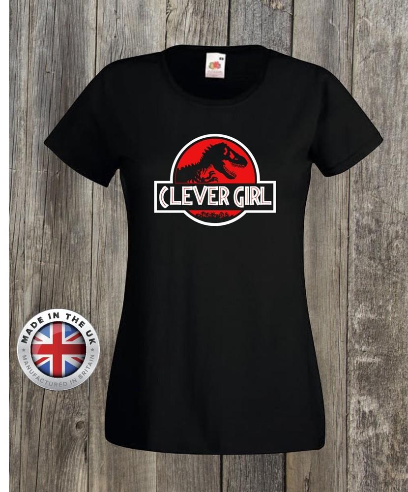 Футболка Парк Юрского периода  УМНАЯ ДЕВОЧКА  Динозавр черная футболка, унисекс женская приталенная 4XL