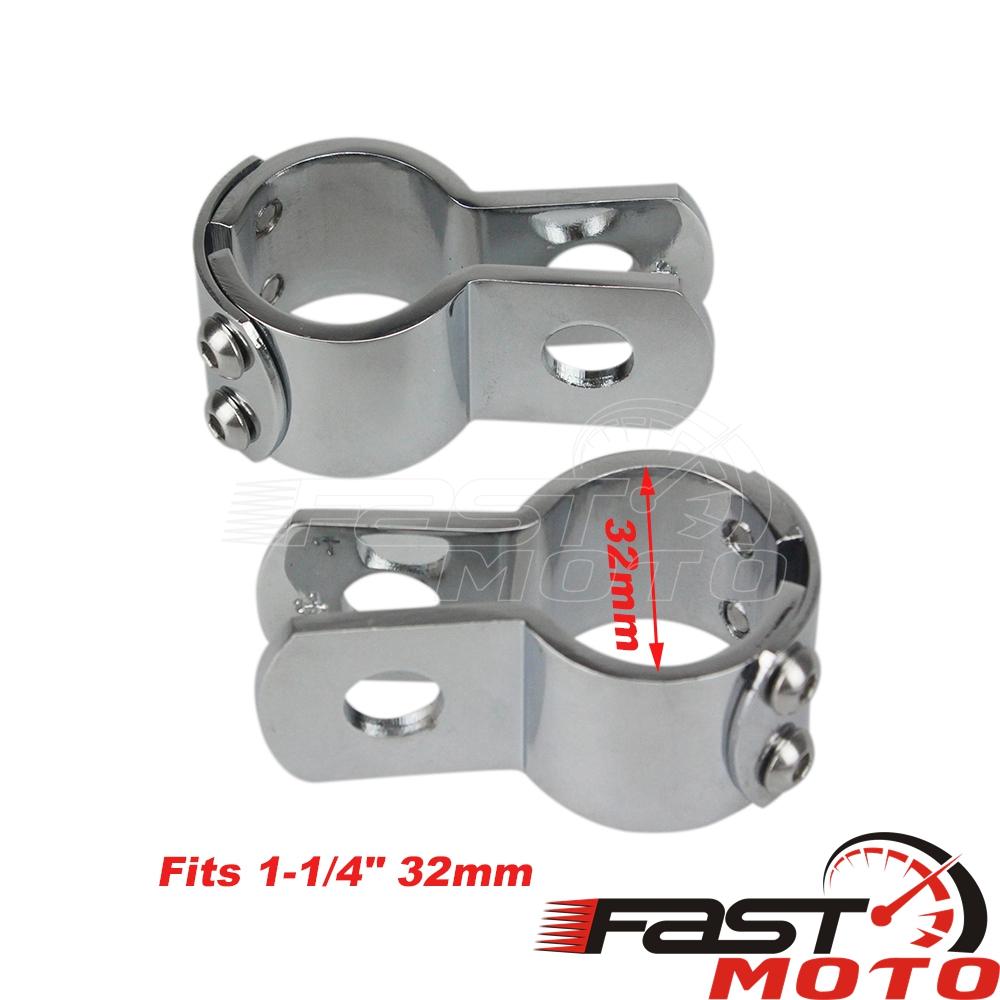 

Мотоцикл 1-1/4 32 мм шоссе защита двигателя подставка для ног подножки монтажные зажимы комплект кронштейнов для Harley Touring Suzuki на заказ Chrome 32mm