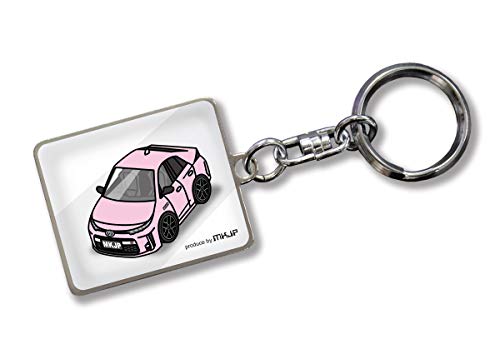 

MKJP Custom Keychain Toyota Prius PHV GR Sport ZVW52 Base: Белый цвет автомобиля: розовый