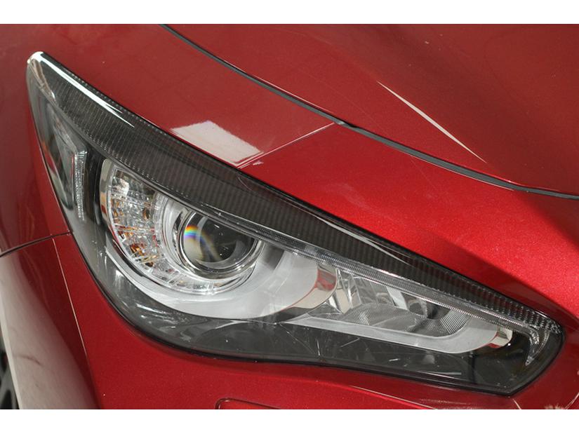Infiniti Q50/Q50L Carbon Fiber Headlight Eyebrow Stickers - Bestseller