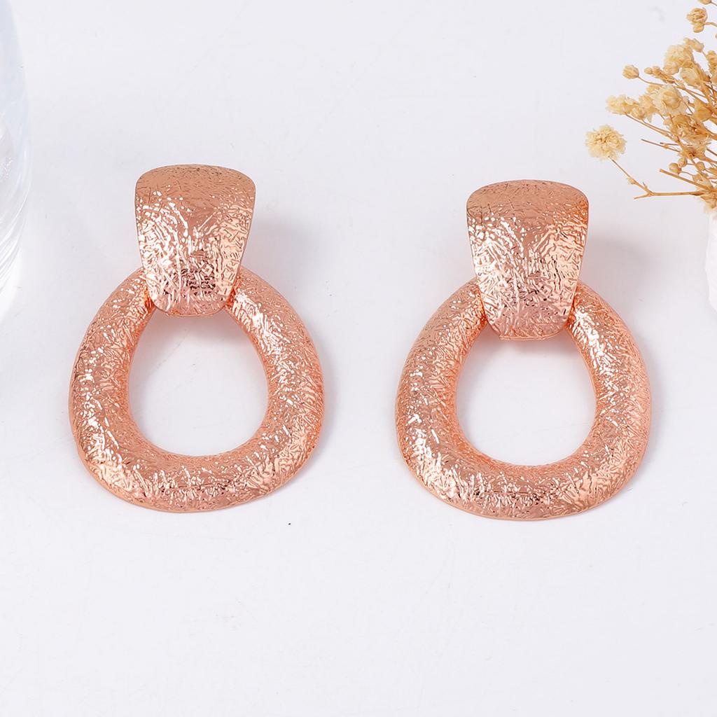 Simple Fashion Cold Wind Versatile Alloy Hollow Geometric Exaggerated Earrings Elegant Daily Accessories Earrings