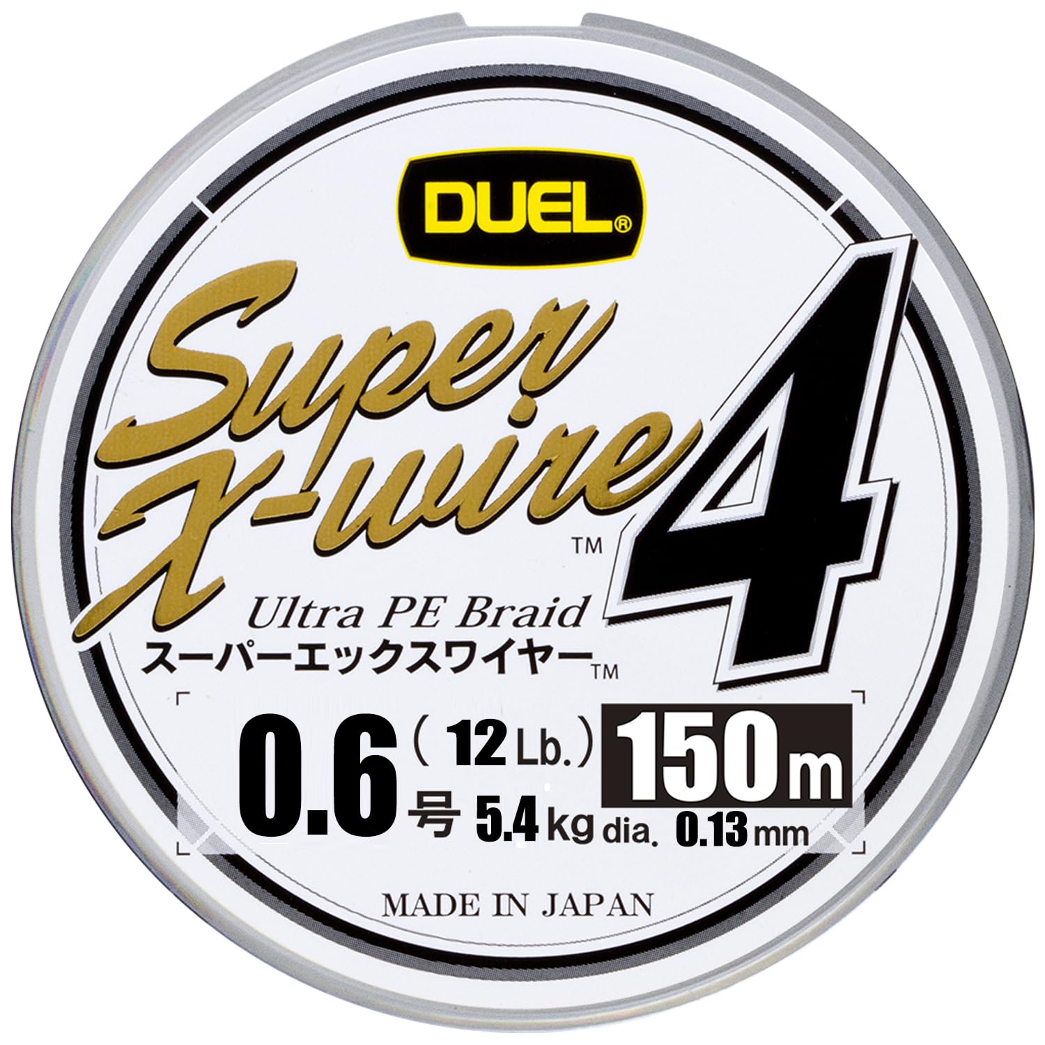 

DUEL PE Super Line, 0.6 X-wire 4, 150m, 0.6, S, Silver, H3579-S