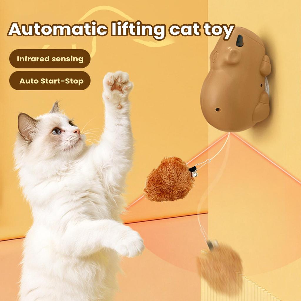 Rechargeable Electric Cat Toy with Motion Sensor Interactive Ball for Kitten & Adult Cats, Indoor Outdoor Play for Home Park