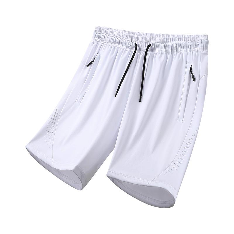 

Thin Ice Silk Shorts for Men, Summer Loose Fit Plus Size Sports Casual Basketball Pants, Quick Drying Pants 8XL білий