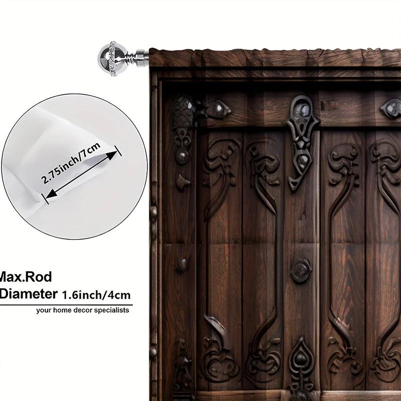 New fashionable wooden door decorative printed curtains, pole bag home decoration, room decoration