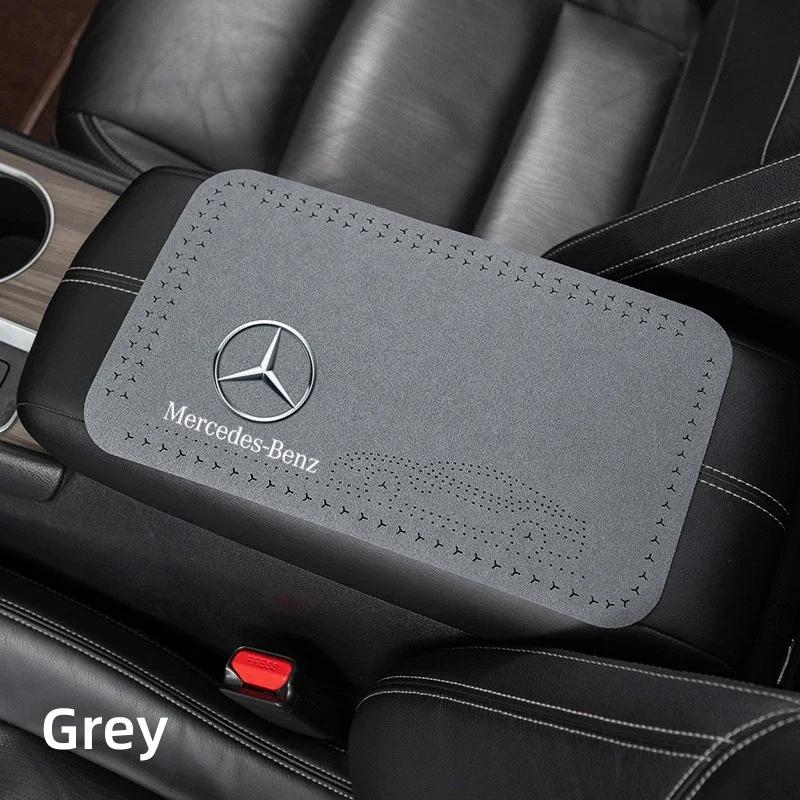 GLC GLB Kožená podložka na loketní opěrku do auta Univerzální vnitřní podložky do úložného boxu loketní opěrky auta Pro Mercedes Benz třídy B/C/E/S třídy A C200L