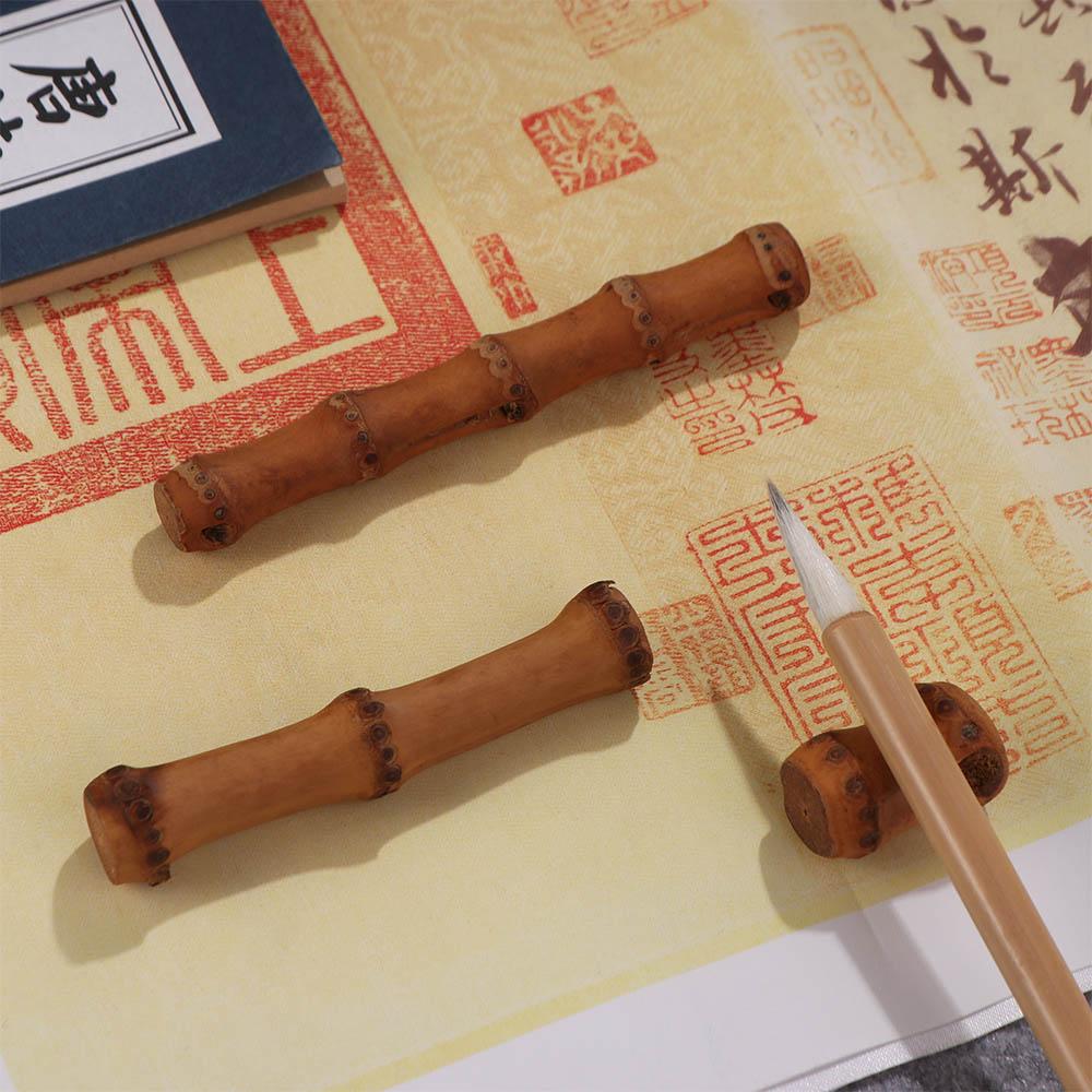 Painting Natural Bamboo Pen Rest Writing Penmanship Pen Stand Calligraphy Brush Holder  Ornaments