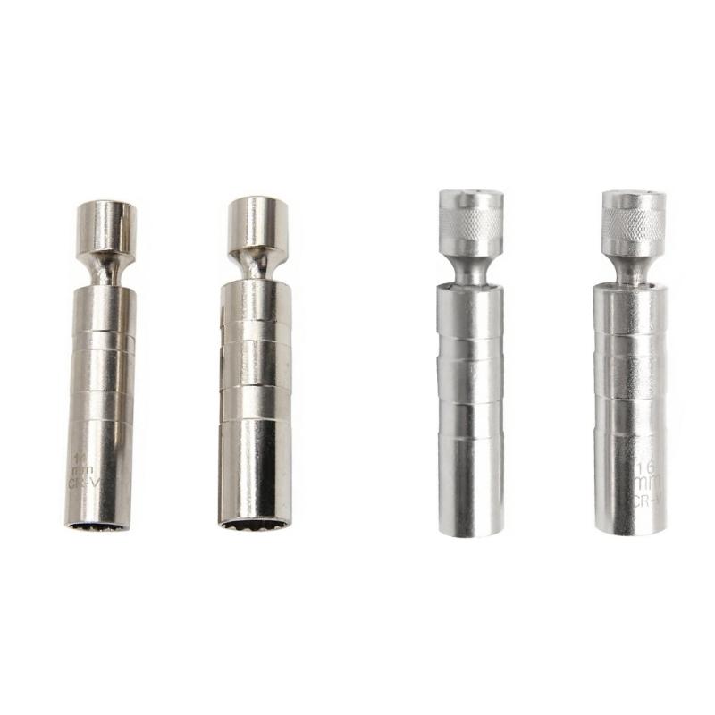 2pcs 360 Degree Swivels Magnetic Socket Removal Tool Car Accessories Spark Plugs Socket Set Thin Walled Spark Plugs Tool