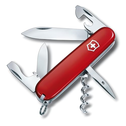 VICTORINOX Spartan Rot Schweizer Taschenmesser Multifunktionsmesser Outdoor Katastrophenschutzartikel Flaschenöffner mit Schlitzschraubendreher Ausgestattet mit einem