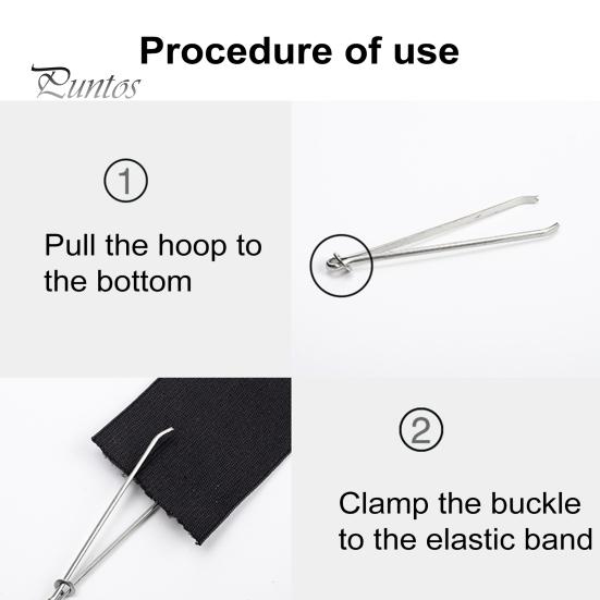 6 Pezzi Clip Infila Cordino Acciaio Inossidabile Strumento Infila Coulisse con Pinzetta Clip Infila Cordino Fai da Te per Coulisse di Felpe Pantaloni Pantaloncini