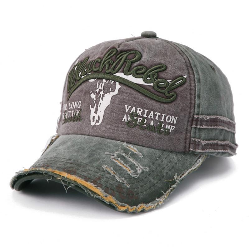 Europa und die Vereinigten Staaten Neue Buchstabenstickerei Alte Cowboy-Baseballmütze Herren- und Damenmütze