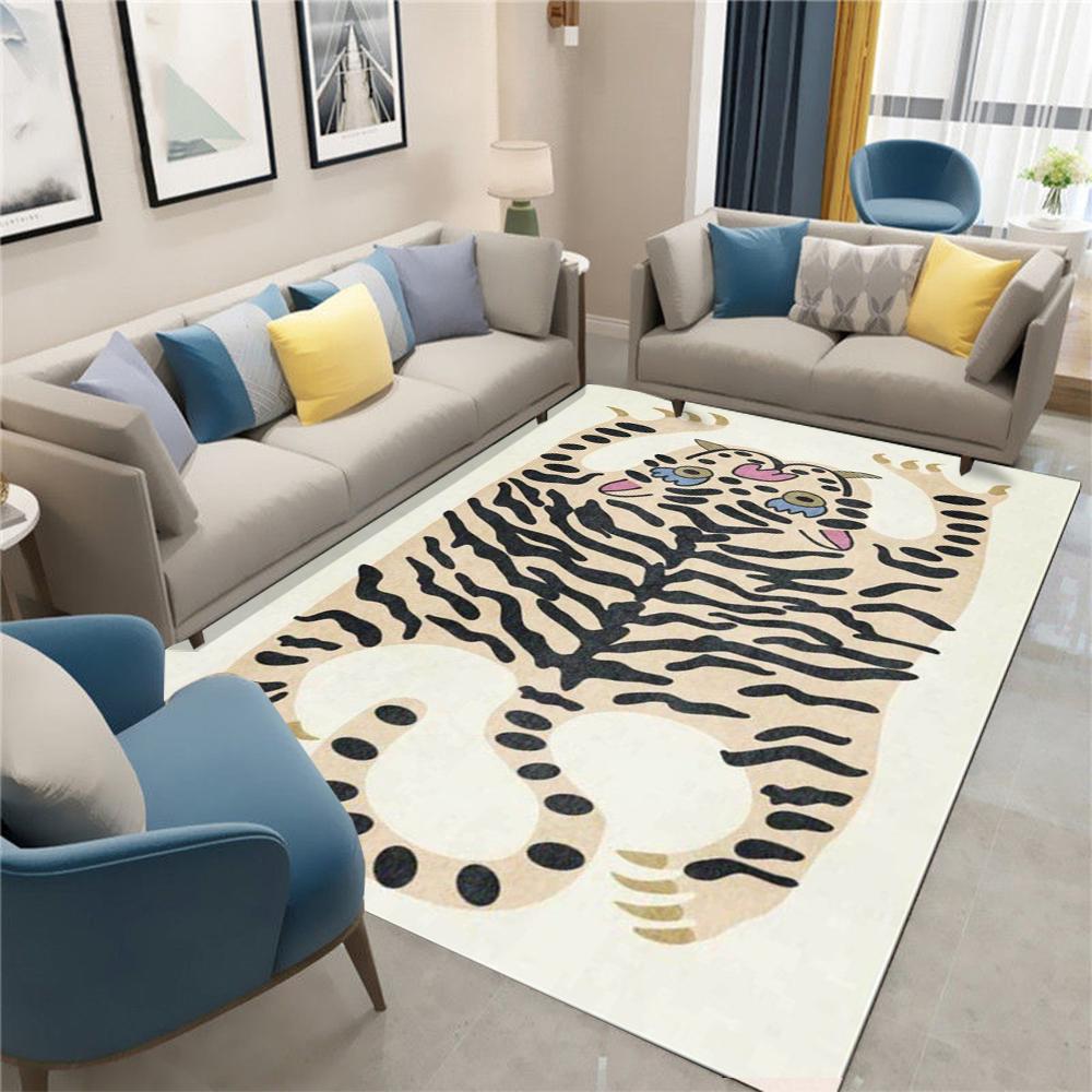 Abstract Tiger Skin Print Living Room Bedroom Carpet Large Area Rugs for Home Decor Non-slip Sofa Mats Fashion and Beautiful