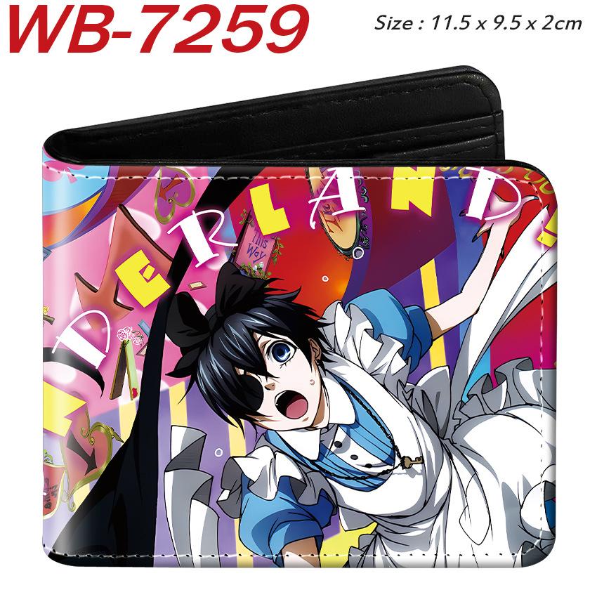 Black Butler Anime Short Bi-Fold Leather Wallet Full Color Print Card Holder Coin Purse