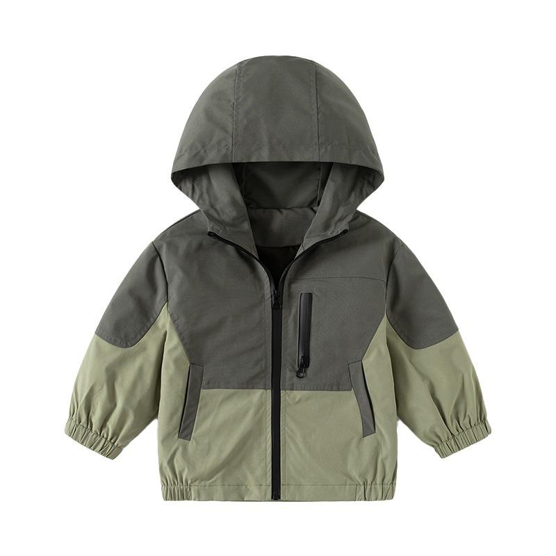 Jungen Kapuzen-Reißverschluss Lässige Kinder Herbstjacke Kinder Oberbekleidung Top