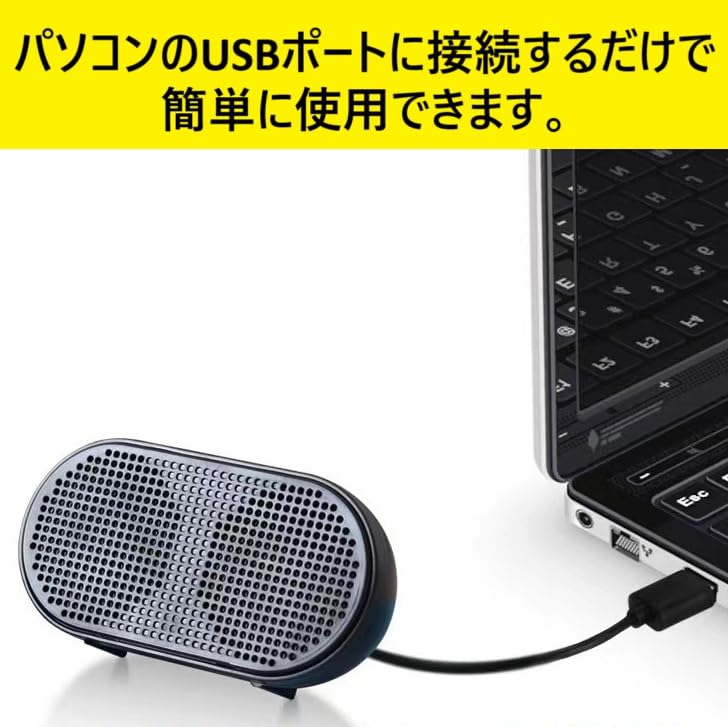 Lightweight and compact USB mini speaker compatible with Easy to use with just a USB laptops. connection!