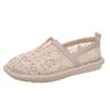 Fashion 2025 New Summer Hollow Breathable Mesh Ladies Shoes Fashionable Baotou Women's Sandals Literary Retro Minimalist Flat Shoes