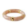 Summer Acrylic Bamboo Beads Bracelet for Women Multi Color Stretchy Resin Girls Charm Couple Bangles Men Jewelry Gift