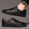 Fashion New Genuine Leather Mens Casual shoes Italy Luxury Business Shoes for Men Sneakers Handmade Crocodile pattern Office Sport Shoes