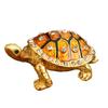 Artistic Turtles Jewelry Organizers Metal Crafted Decorative Container For Necklaces Rings Tabletop Display