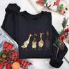 Christmas Ducks Sweatshirt Duck Christmas Shirt for Women Funny Animals Christmas Sweatshirt Farm Lover Gift Creativity Style