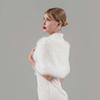Bridal Wedding Fur Shawl with Lace-Up for Autumn Winter Bridesmaids