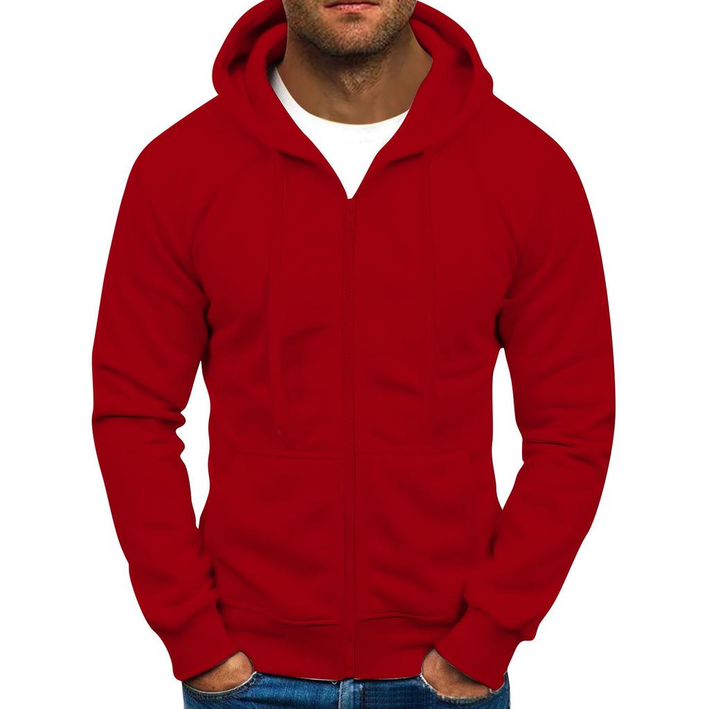 Men Full Zip Up Sweatshirts Long Sleeve  Pullover Tops Casual  And Tall Jackets With Pockets