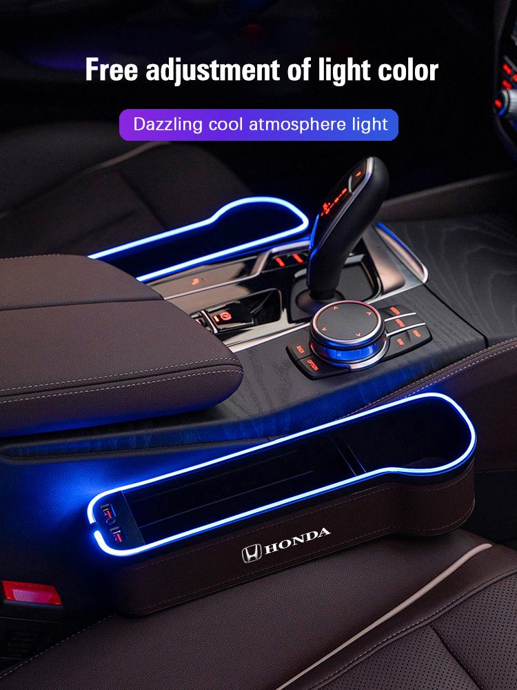 CKNJU1 Car Interior Atmosphere Light Storage Box Seat Gap Boxs For Honda Civic Accord Fit Jazz Pilot CRV Odyssey Passport City Shuttle