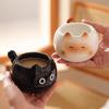 Ceramic Coffee Mug 210ml Cute Cat Espresso Cup with Tail Handle Microwave Dishwasher Safe