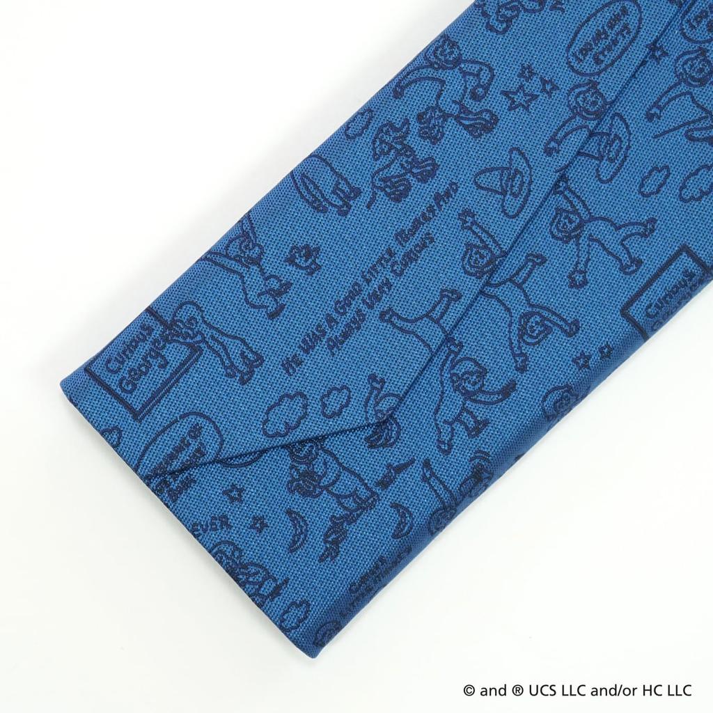 Curious George Character Glasses Case (Line Art Pattern) UND49161G Blue