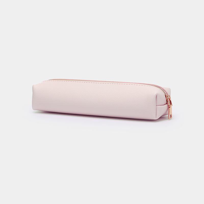 Korean Style Retro Unisex PU Leather Pencil Case for Students