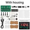 LED Digital Electronic Clock DIY Kit Clock Teaching Welding Exercise Circuit Board Set with Alarm Clock Temperature Countdown