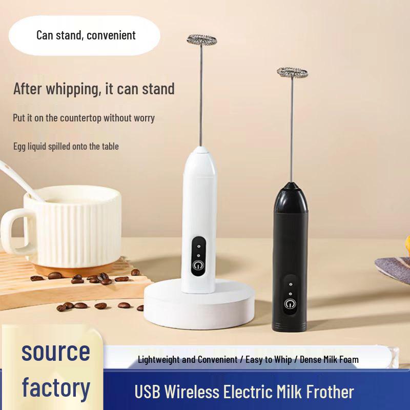 Portable Electric Milk Frother & Egg Beater - Ideal for Coffee & Baking