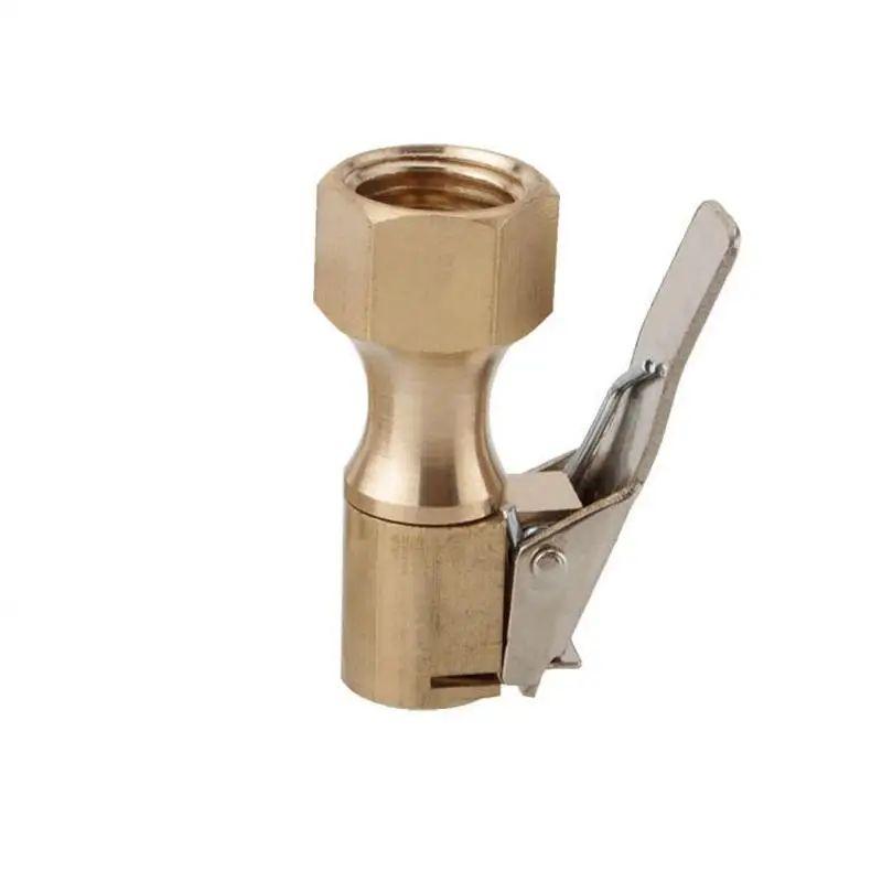 Car Auto Brass 6mm/8mm Tyre Wheel Tire Air Chuck Inflator Pump Valve Clip Clamp Connector Adapter Accessories For Compressor Tire Chucks 1