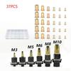 Rivet Nut Repair Tool Kit, Boxed Carbon Steel Accessory Set for Manual Fastening Work, Hardware Installation, Routine Care