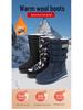 Men's Winter Waterproof Non-Slip High Top Snow Boots with Thick Velvet Lining