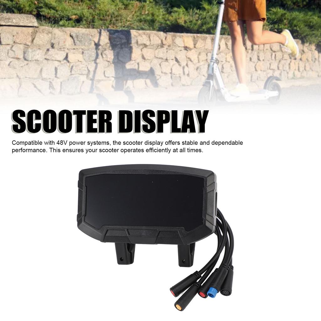 Scooter Control Panel Stable Real Time Monitoring ABS Accurate 48V Easy Installation Scooter Display for Replacement