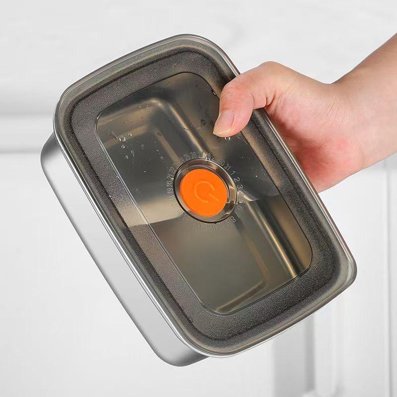 316 Stainless Steel Food Storage Box: Portable, Sealed, and Ideal for Refrigerator Cold Storage.
