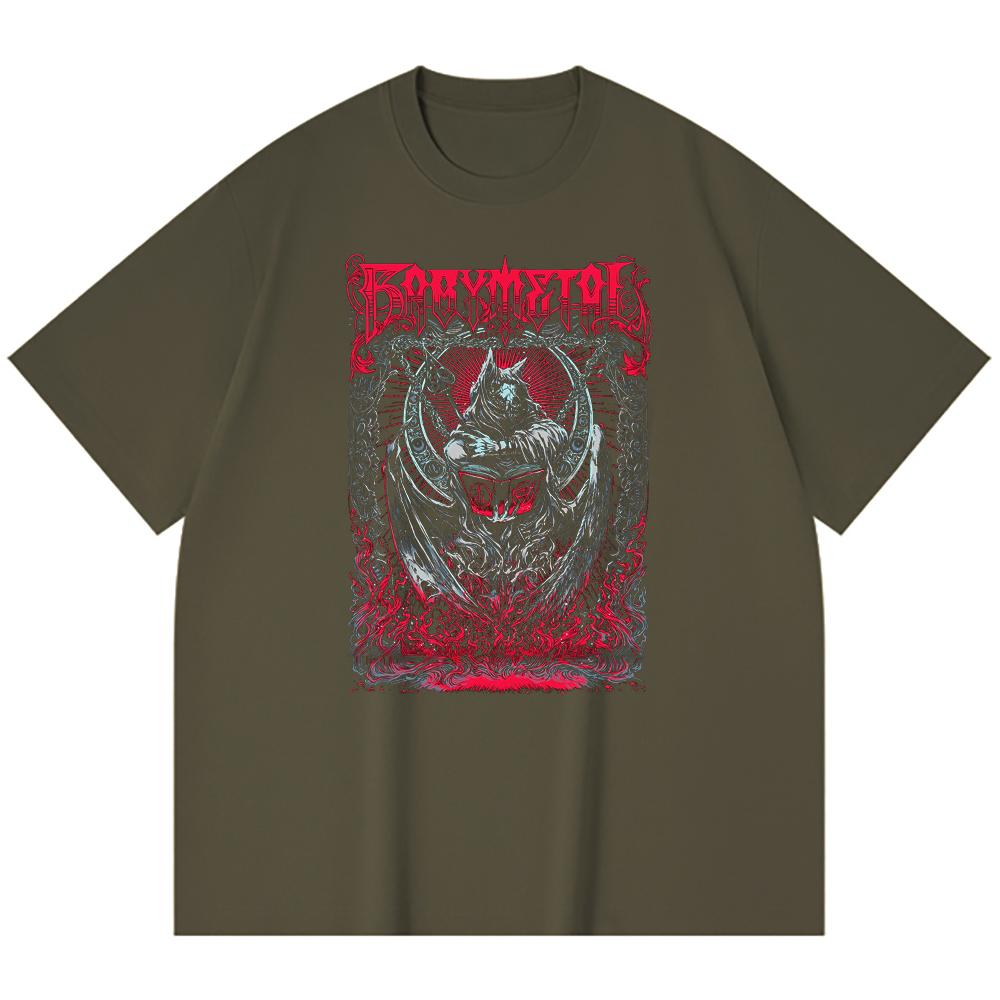 230 Gsm 100% Cotton Heavy Metal T-Shirt Rock Band Popular Music Print Unisex Heavy Cotton T Shirt