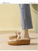 Cozy Ladylike Furry Slipper Mules with Metal Buckle & Hidden Heel - 2025 Autumn/Winter