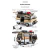 1/24 Mitsubishi Delica MPV Minibil Støpelegering Næringskjøretøy Metallmodellbil Simulering Lyd og Lys Leke Gave