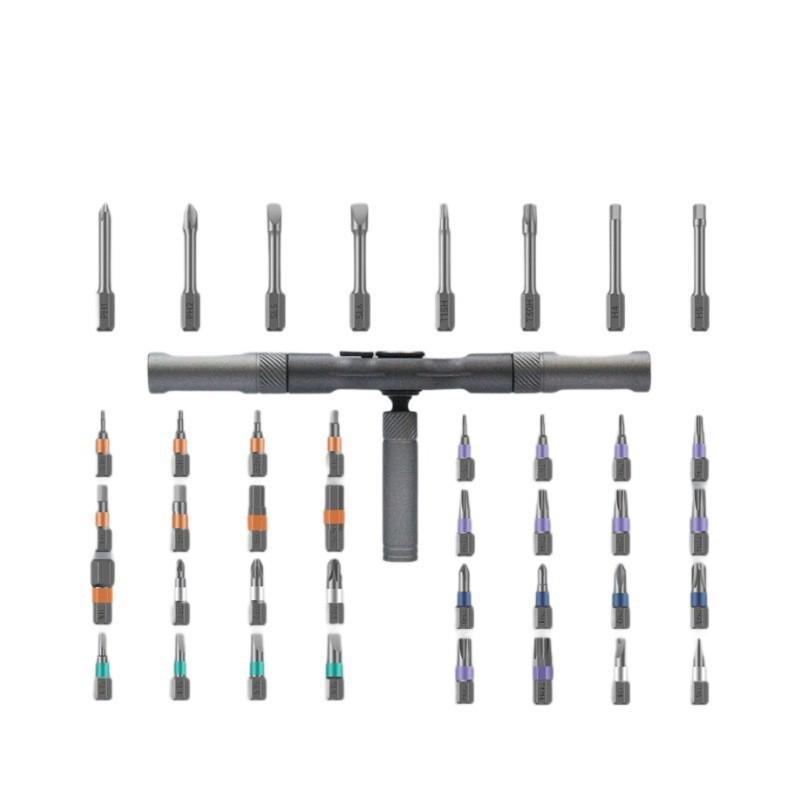 24-in-1 Multifunctional Ratchet Screwdriver Set with S2 Bits for Household Use
