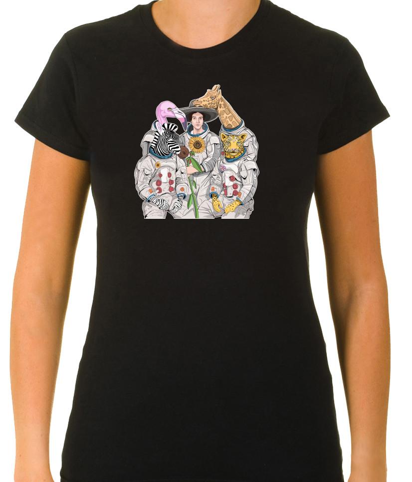 

Astronaut animal world 3/4 Short Sleeve T Shirt Woman G084 4XL