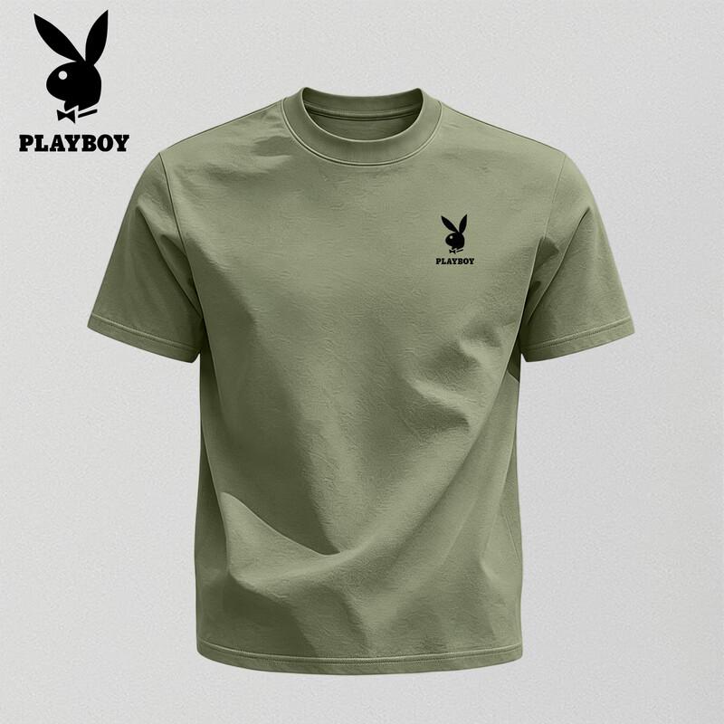 PLAYBOY Men's Pure Cotton Short Sleeve T-Shirt