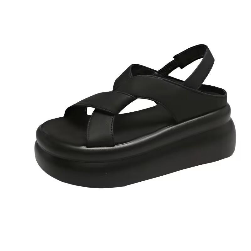 Rome with Skirt Sandals Summer Wear New Fairy Wind Thick-soled Heightening Beach Shoes