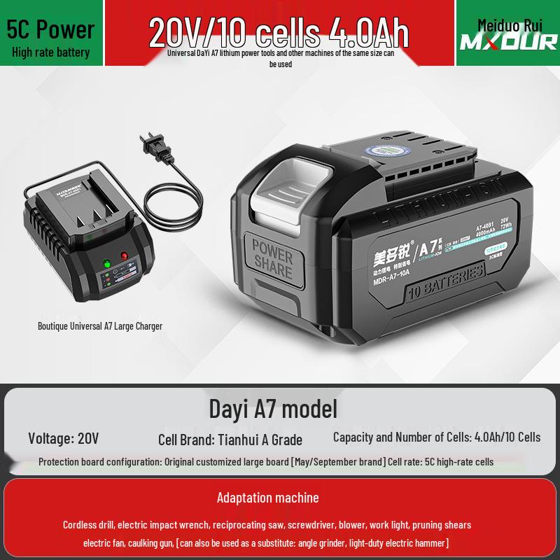 20V Lithium Battery Electric Tool Set: Angle Grinder, Hammer Drill, and Electric Wrench