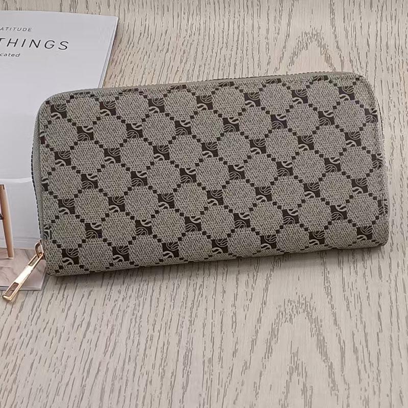 European & American Fashion Large Capacity Zipper Clutch Wallet - Multi-Card Slot, Simple, High-End Design
