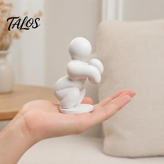 Game Character Collectible 1/8Pcs 3D Printed Figure, Sitting Standing Lying Man Figurine, Minimalist Decoration Abstract White Statue, Gift for Lovers