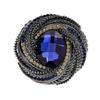 Vintage Circular Rhinestone Brooches For Women Men Fashion Retro Round Metal Unisex Badges Pins Classic Baroque Corsage Jewelry