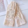 Full-finger Design Women Sun Protection Gloves Anti-skid Ice Silk Lace Gloves  Outdoor Activities